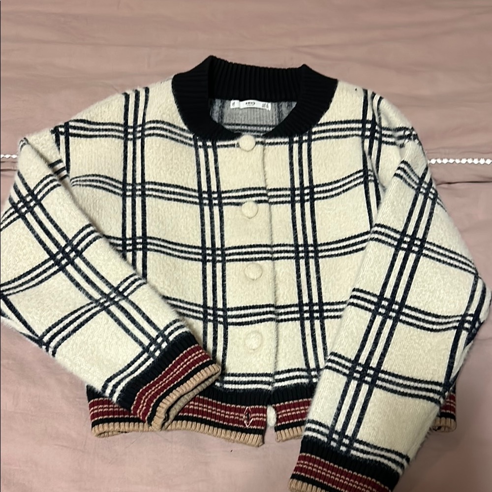 Plaid Button-Up Jacket size XS
